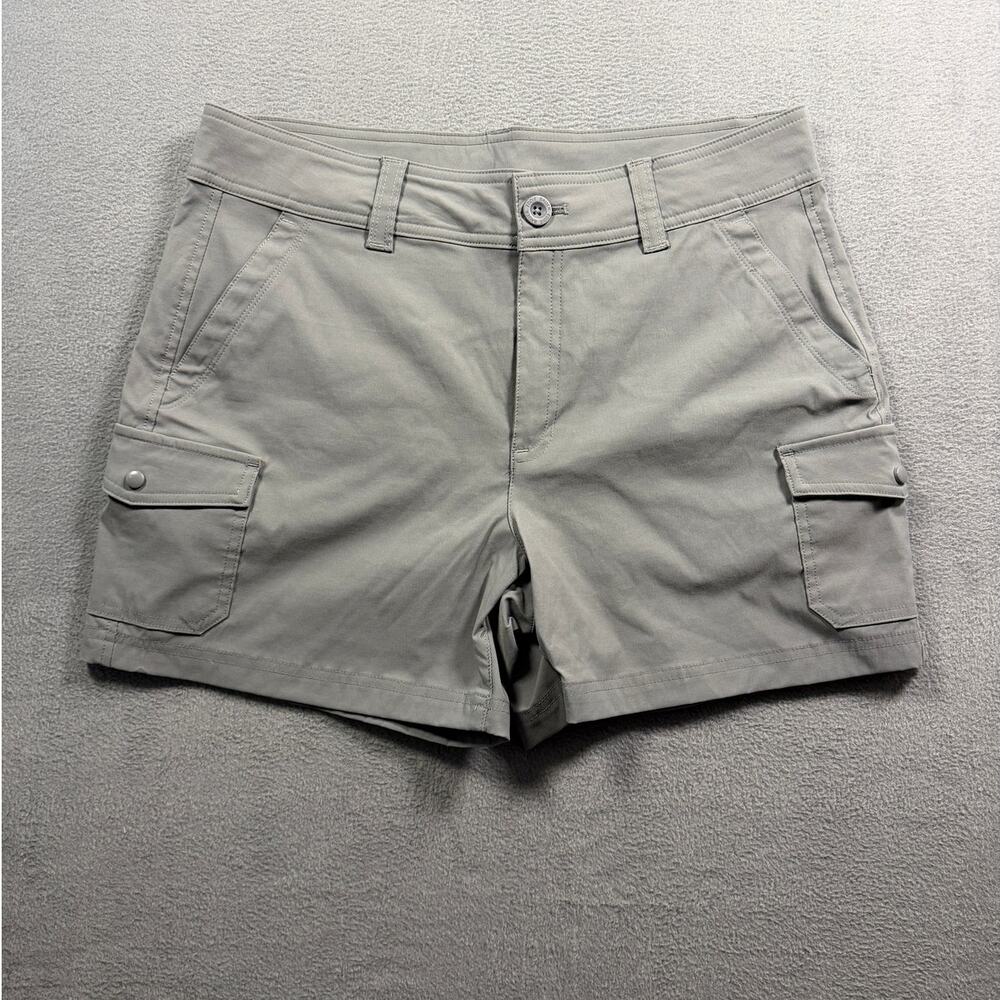 Eddie Bauer Women's Gray Travel Horizon Cargo Hiking Utility Outdoor Shorts 10